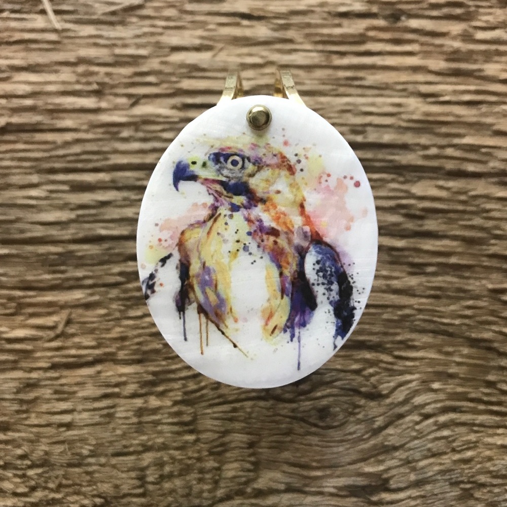Hawk Watercolor Bracelet, Bird Watercolor Bangle View 2